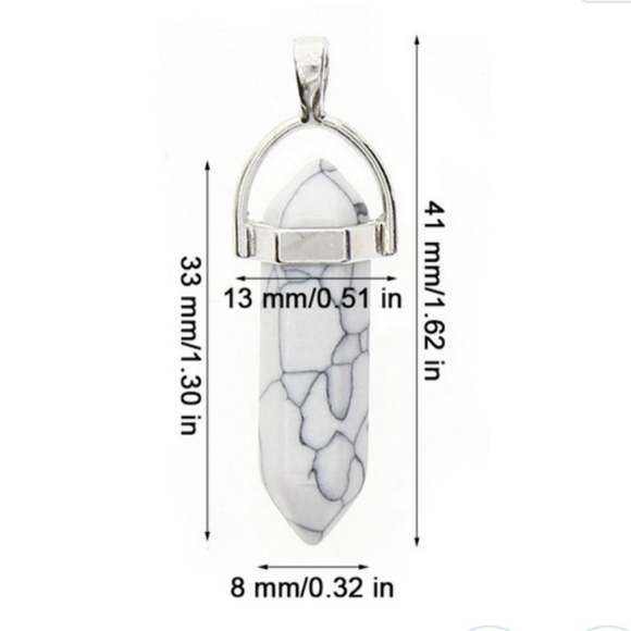 BLACK ONYX CRYSTAL POINT healing PENDANT NECKLACE - Picture 6 of 6